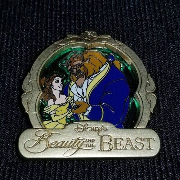 Disney Pin LE 750 Beauty & the Beast Belle 2015 Park Pack Gold Teal 111511 - Picture 2 of 5